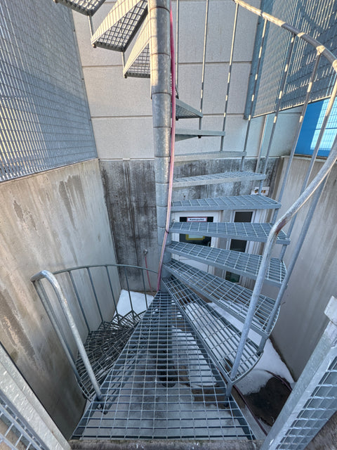 Kierreporras kork 11,4m+kaide 90cm