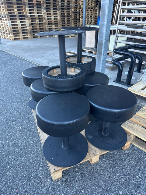 Jakkara musta. halk42cm, kork 45cm, 8kpl erä
