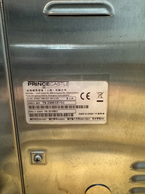 PRINCE CASTLE TX-230ECE -SÄMPYLÄPAAHDIN 230V/1/50HZ/2,8KW