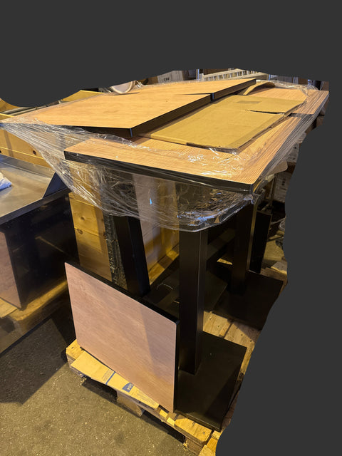 Baaripöytä 110x50x60cm valurautajaloilla 5kpl erä