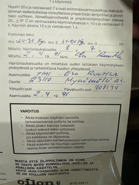 Öljypoltin ja lämminilmakehitin