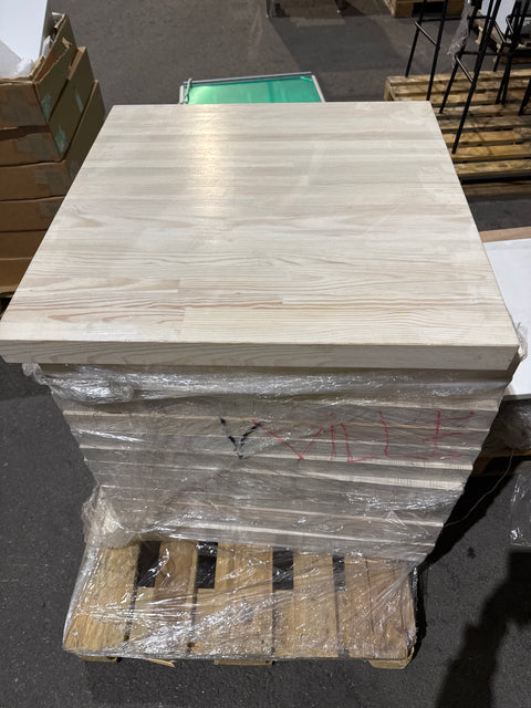 Puupöytälevy 70x70cm, 15kpl erä