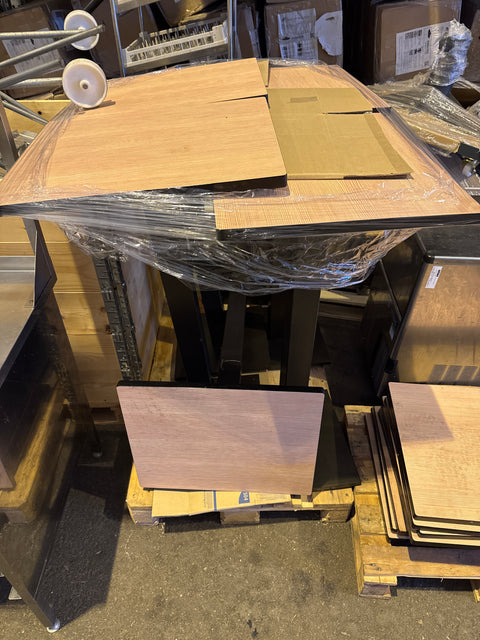 Baaripöytä 110x50x60cm valurautajaloilla 5kpl erä