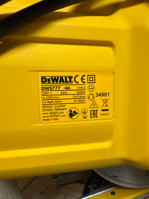 Dewalt DWS777-QS Jiirisaha